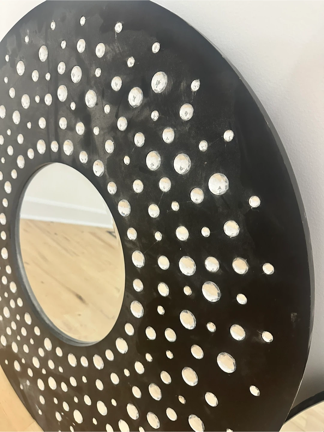 Round Black Decorative Mirror