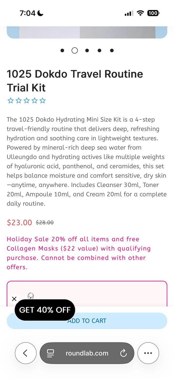 ROUND LAB 1025 Dokdo Travel Mini Skincare Kit - photo 4