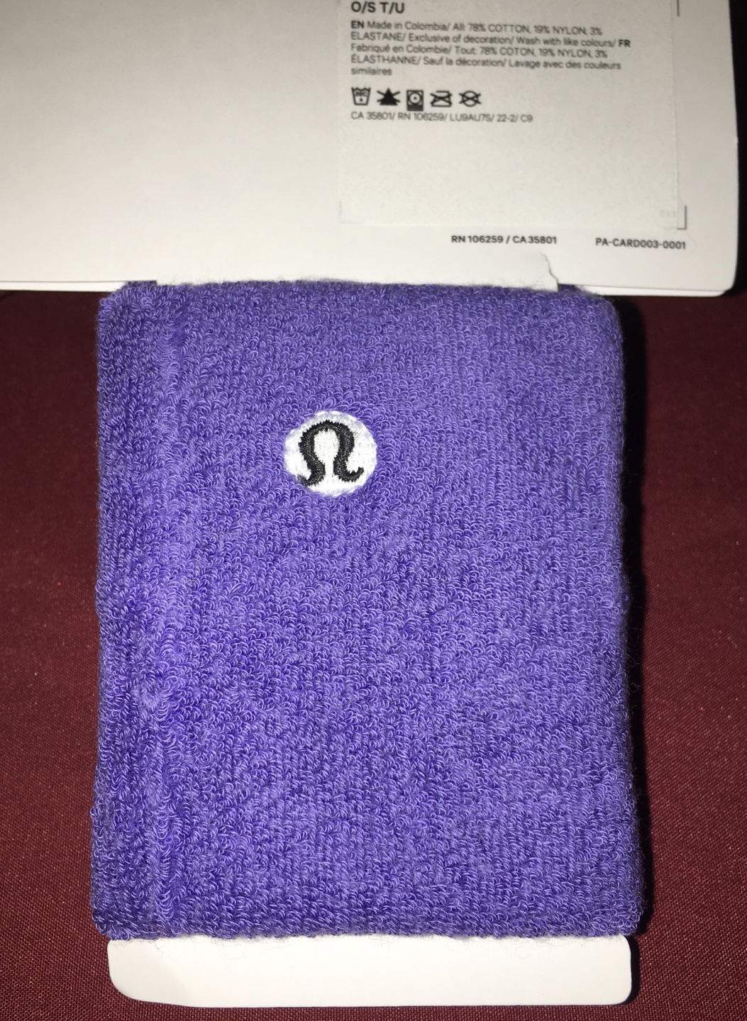Lululemon Cotton Terry Wristband - Purple