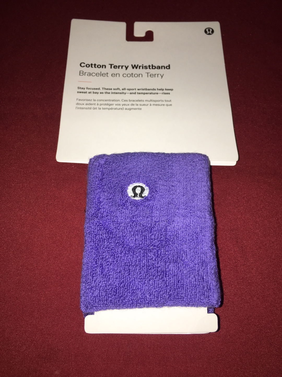 Lululemon Cotton Terry Wristband - Purple - photo 3
