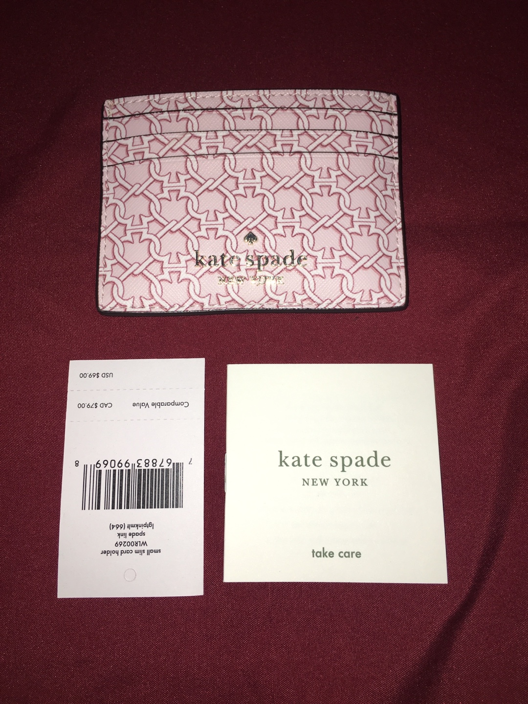 Kate Spade Small Slim Card Holder - Light Pink - photo 5