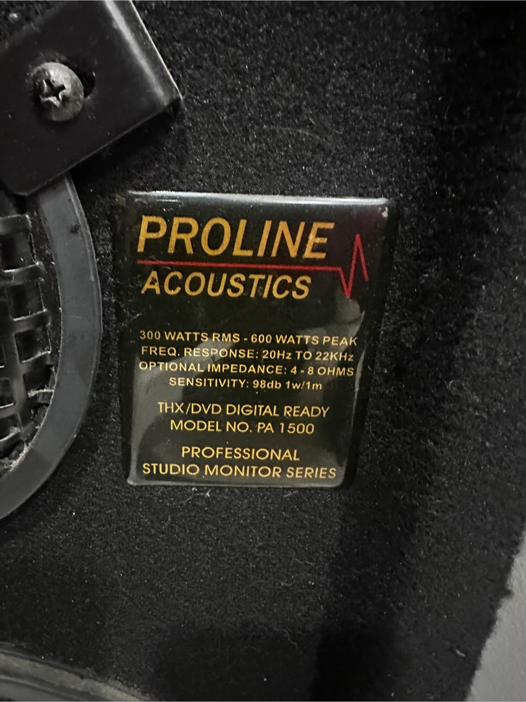 Proline Acoustics PA 1500 Studio Monitor Series - photo 3