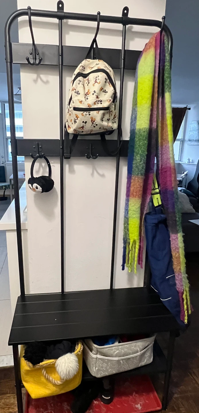IKEA NIPÅSEN Hall Tree with Bench - Black