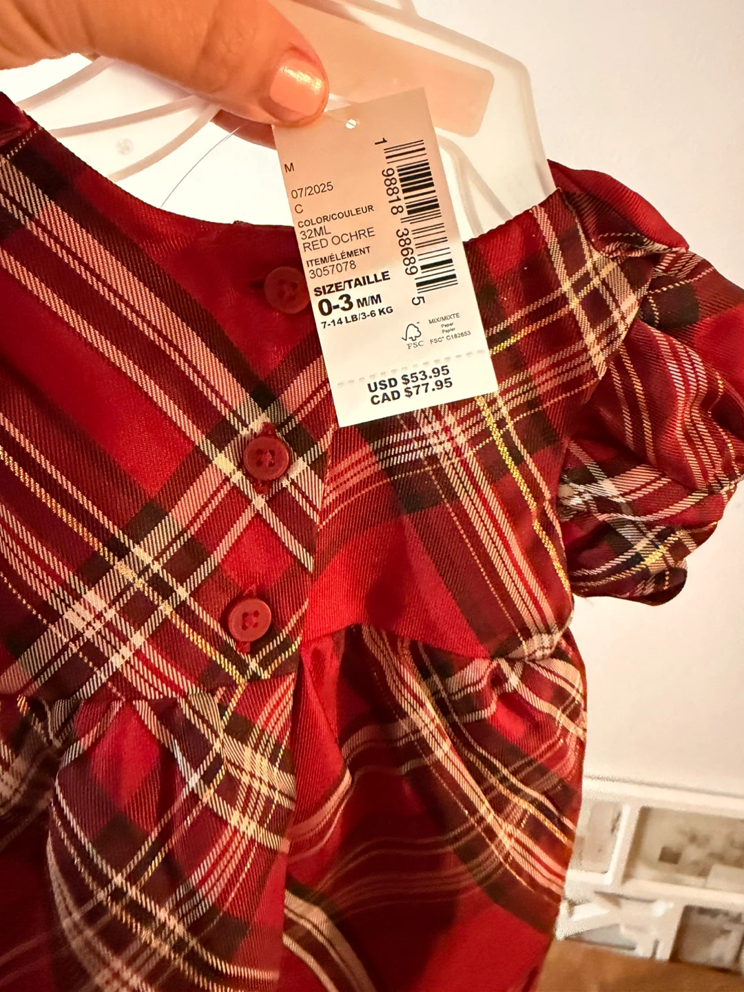 The Children's Place Plaid Dress (0-3M) - photo 3