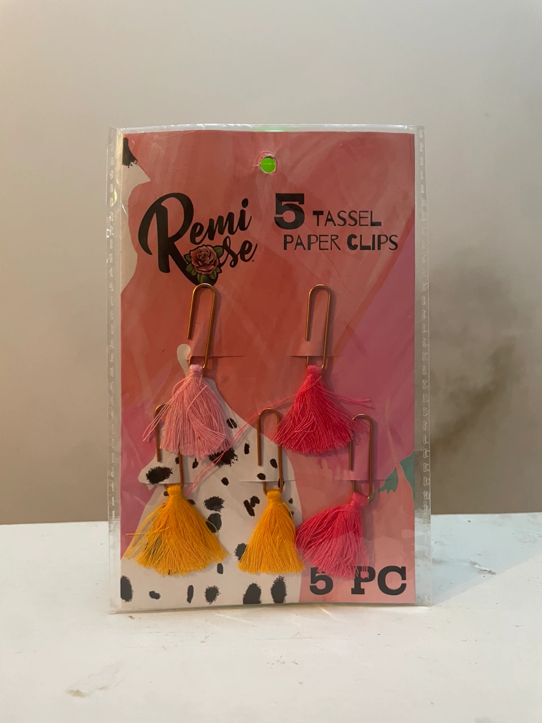 Remi Rose Tassel Paper Clips - 5 Pack