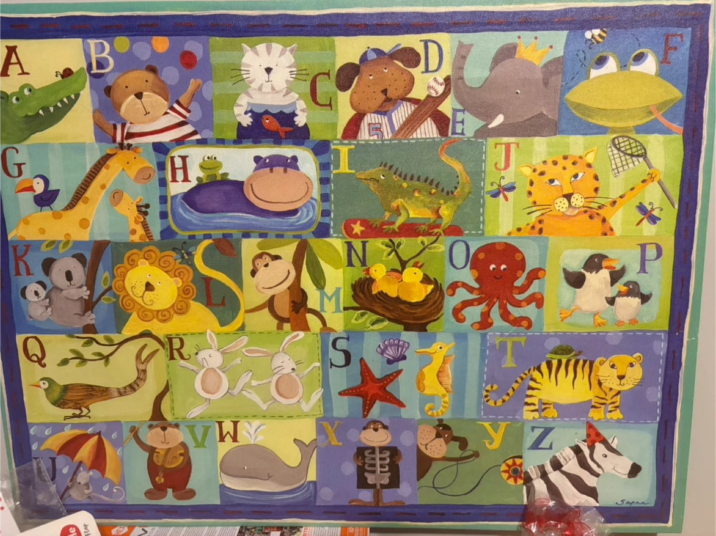Alphabet Animal Print Art