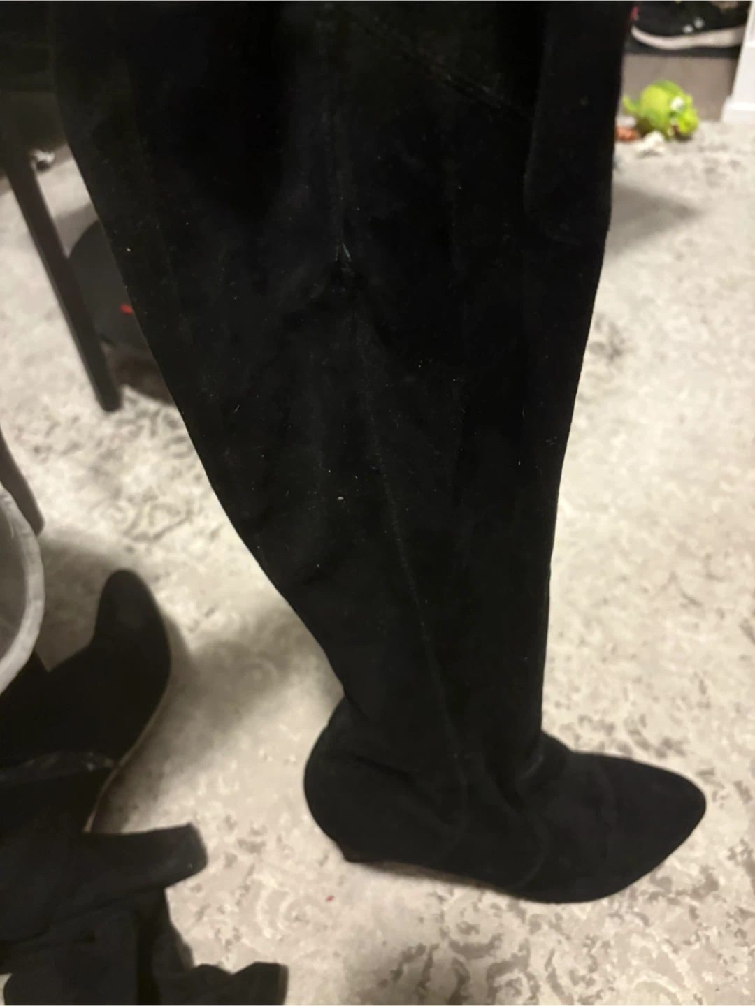 Gigi Blks Black Over-the-Knee Boots - Size 8
