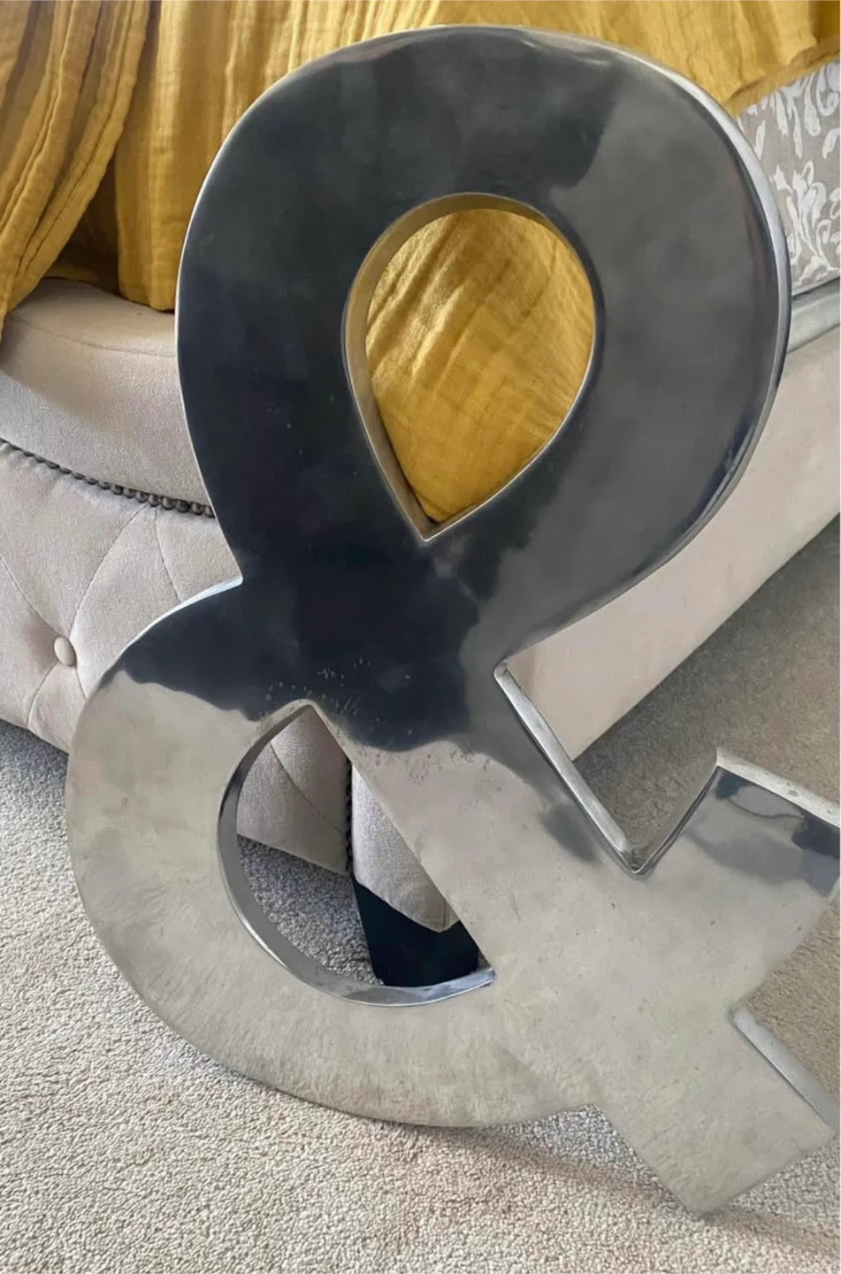 Silver Metal Ampersand (&) Wall Decor - photo 2