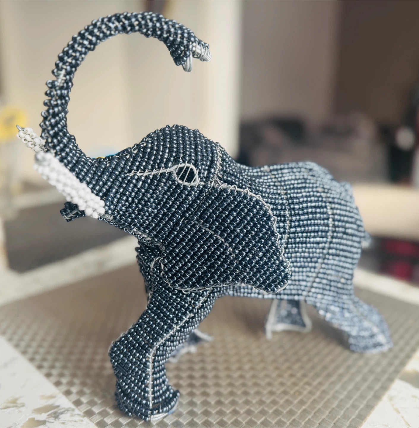 Beaded Elephant Figurine - photo 4