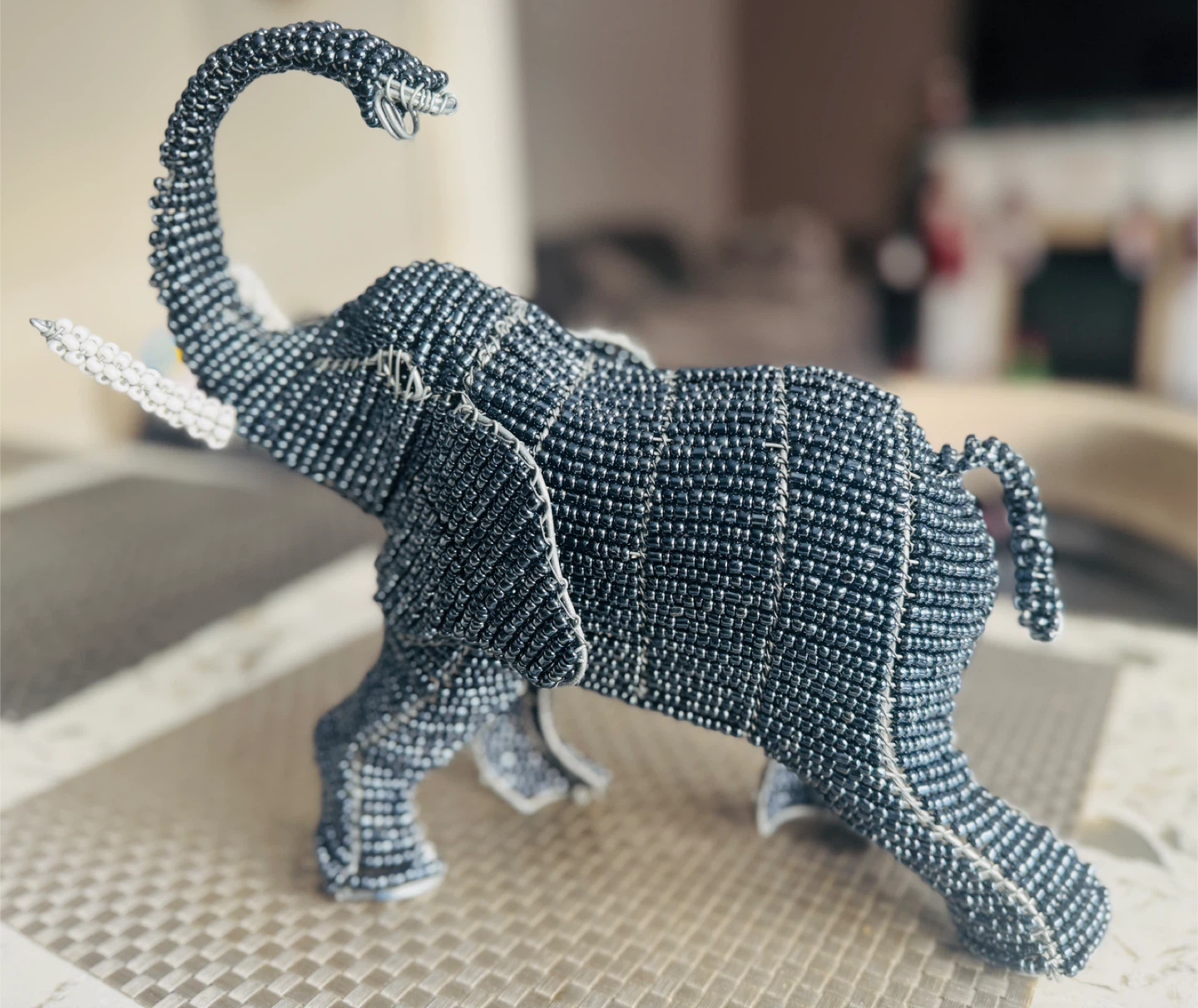 Beaded Elephant Figurine - photo 3