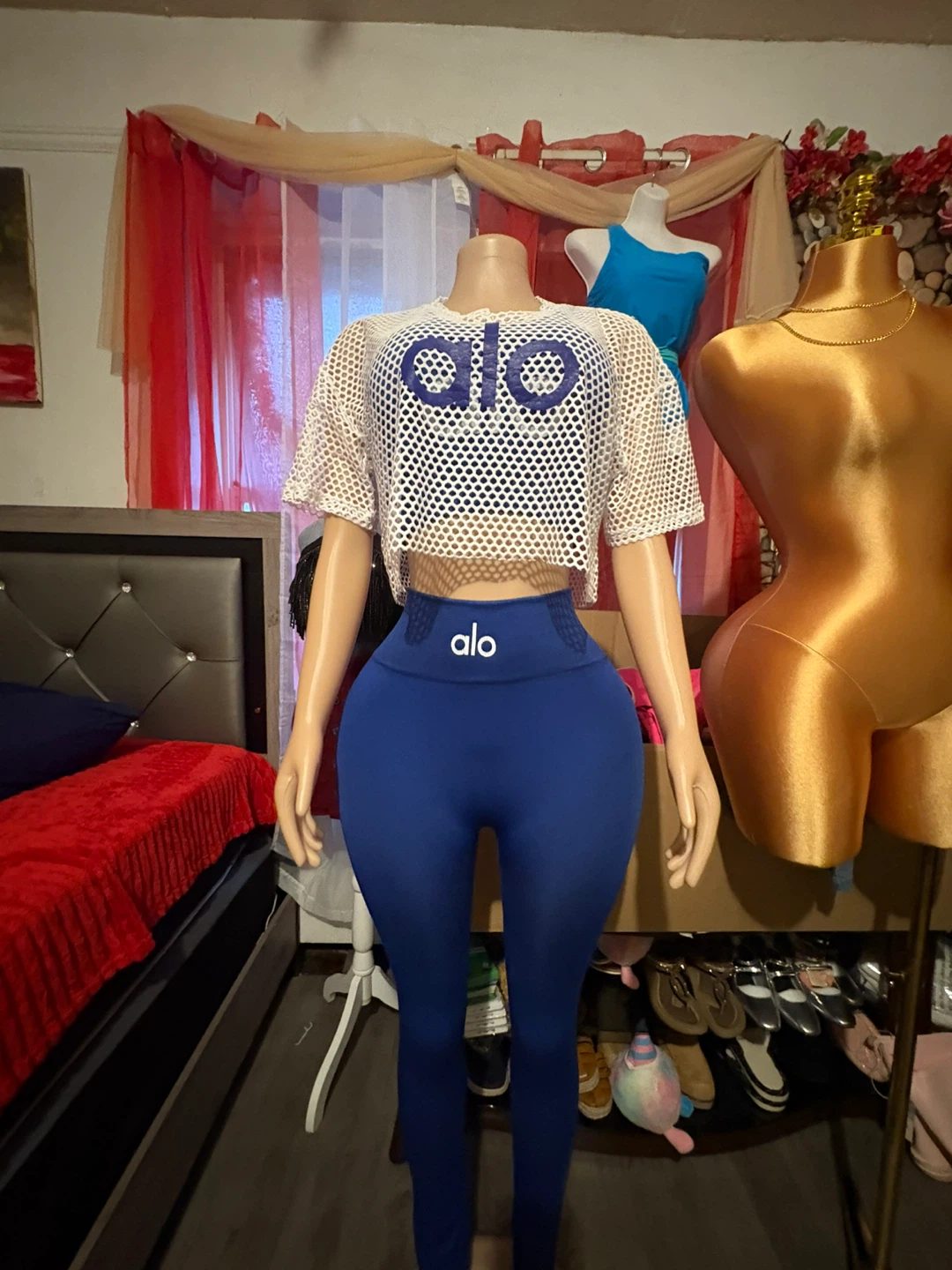 ALO Yoga Blue Leggings Set