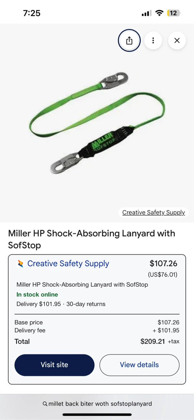 Safety Harness & Miller HP Shock-Absorbing Lanyard - photo 3