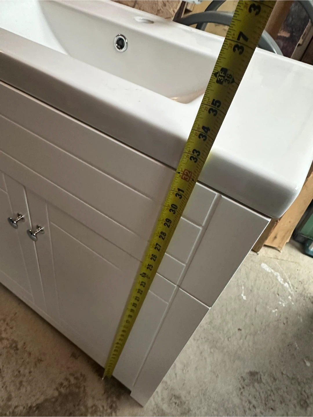 White Vanity Sink - 37"x31"x18" - photo 5