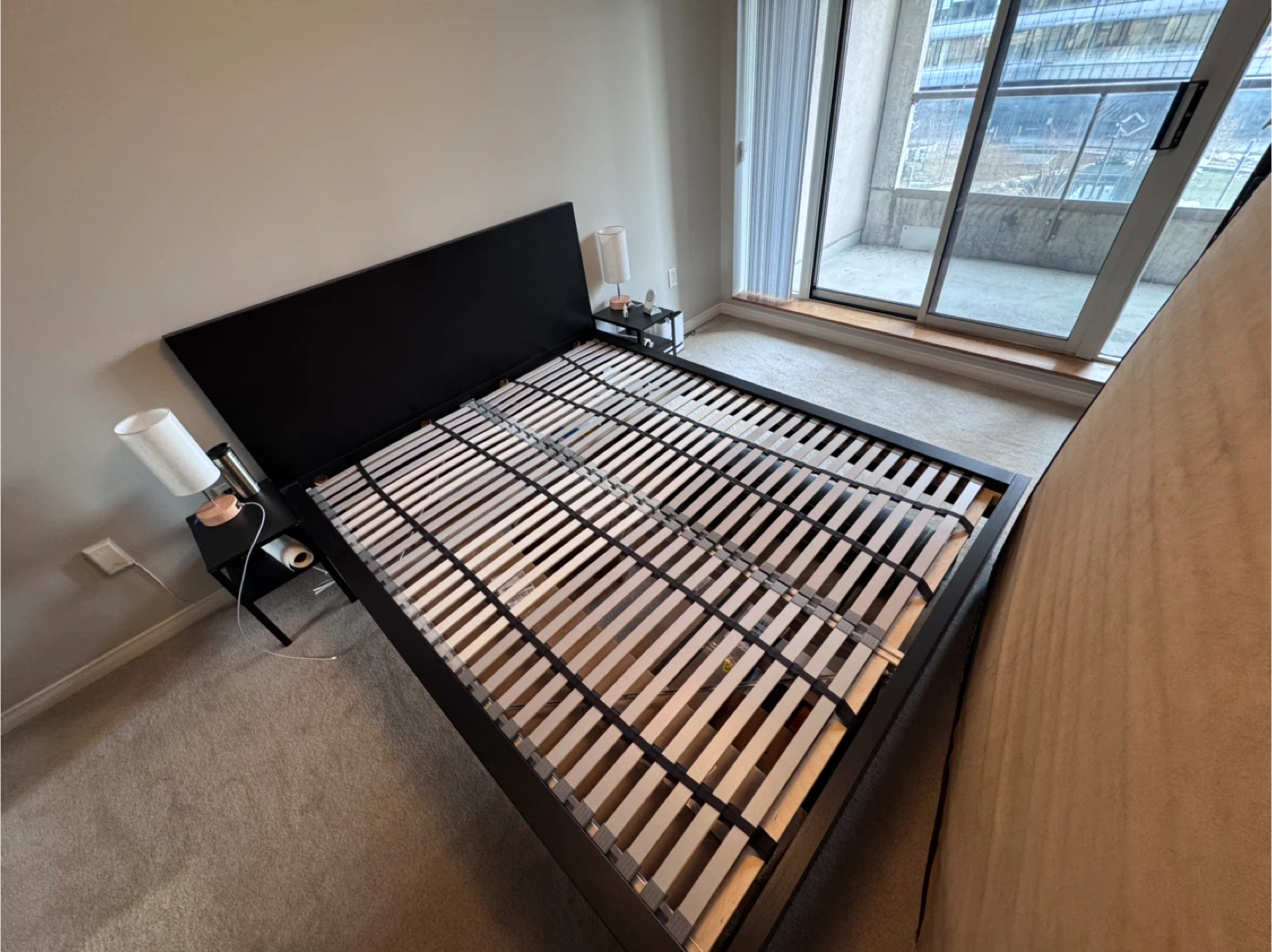Queen Size Bed Frame & Bedding Set
