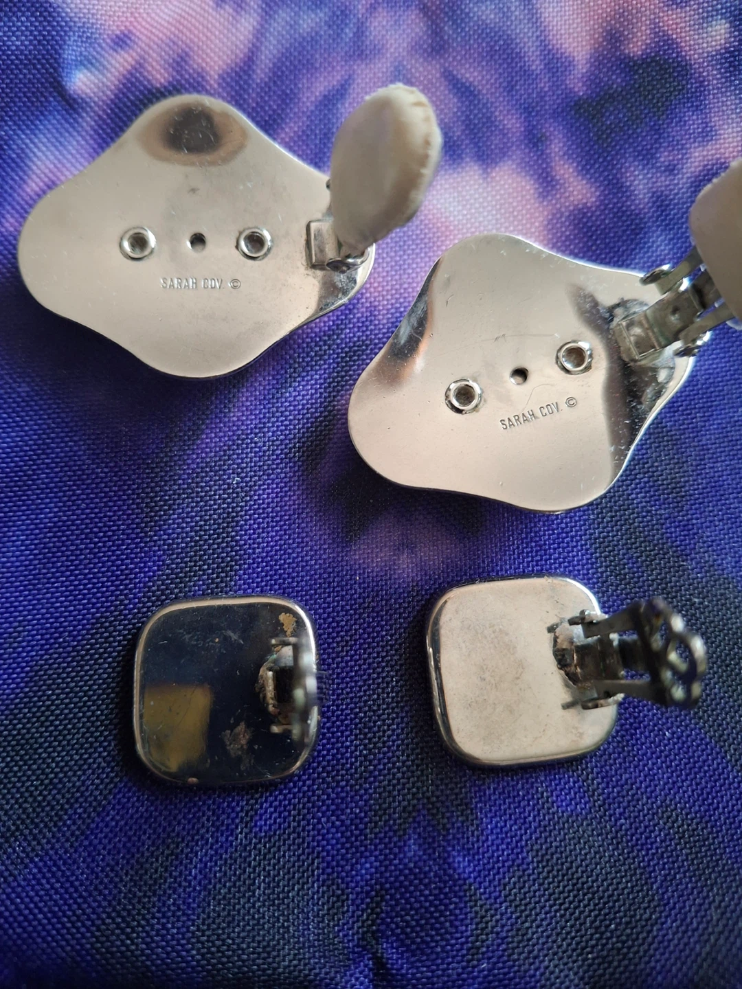 Vintage clip-on earrings (2 pairs) - photo 2