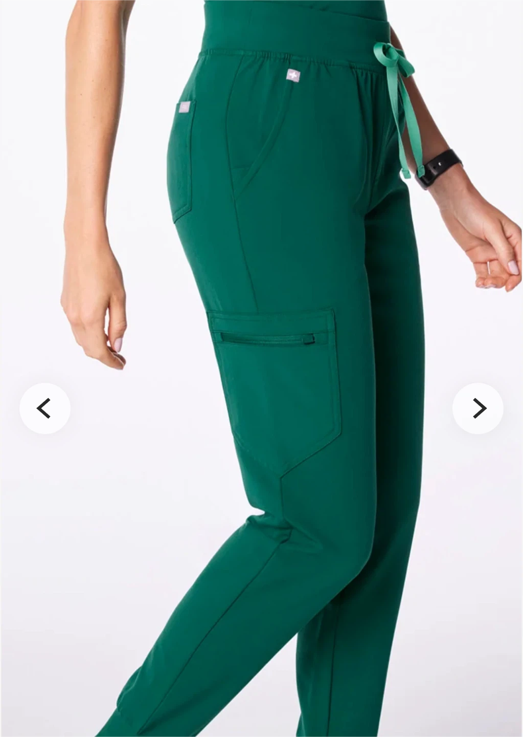 FIGS Scrub Top with Jogger pants set - Hunter Green - photo 3