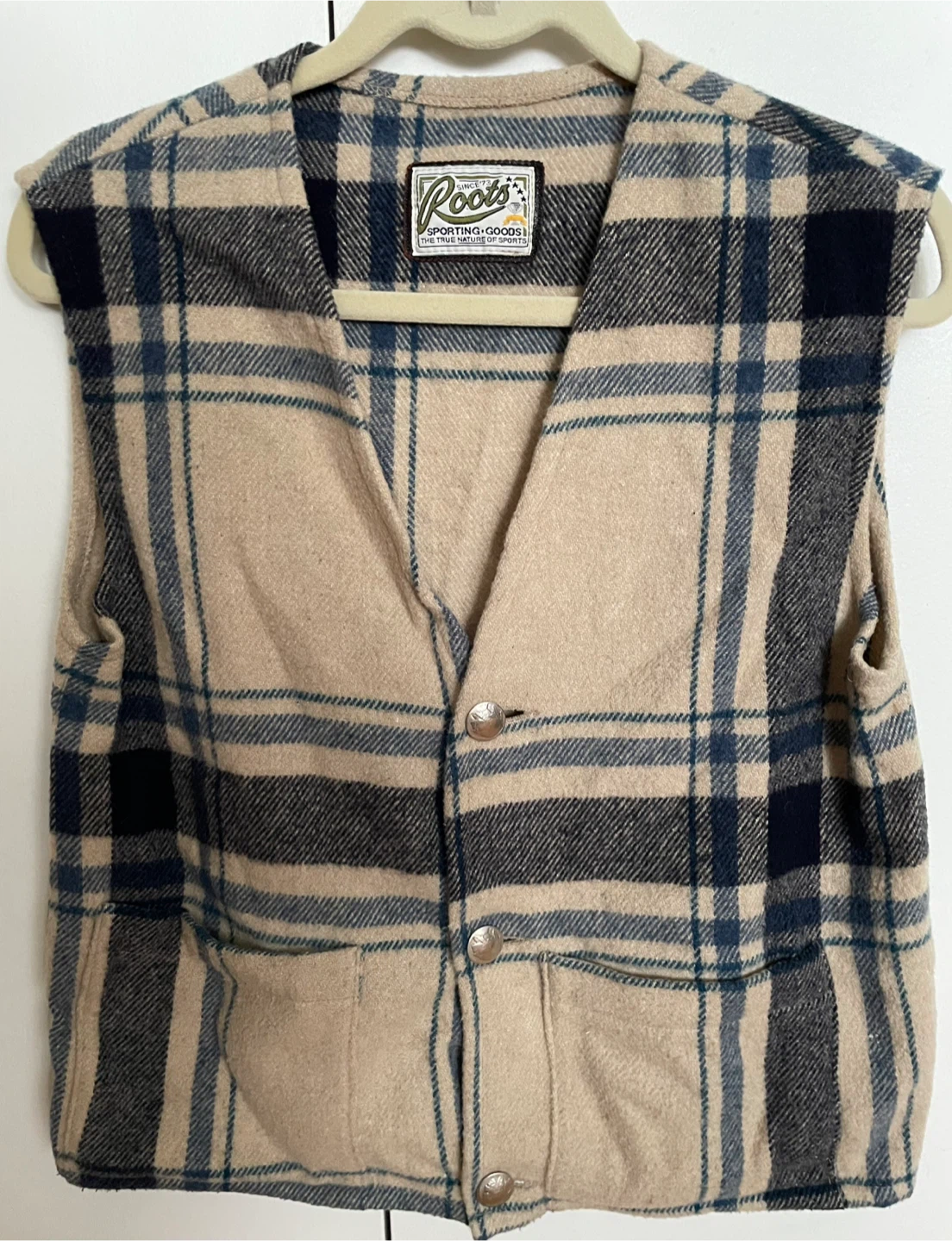 Vintage Roots Women’s Plaid Wool Vest *Like New