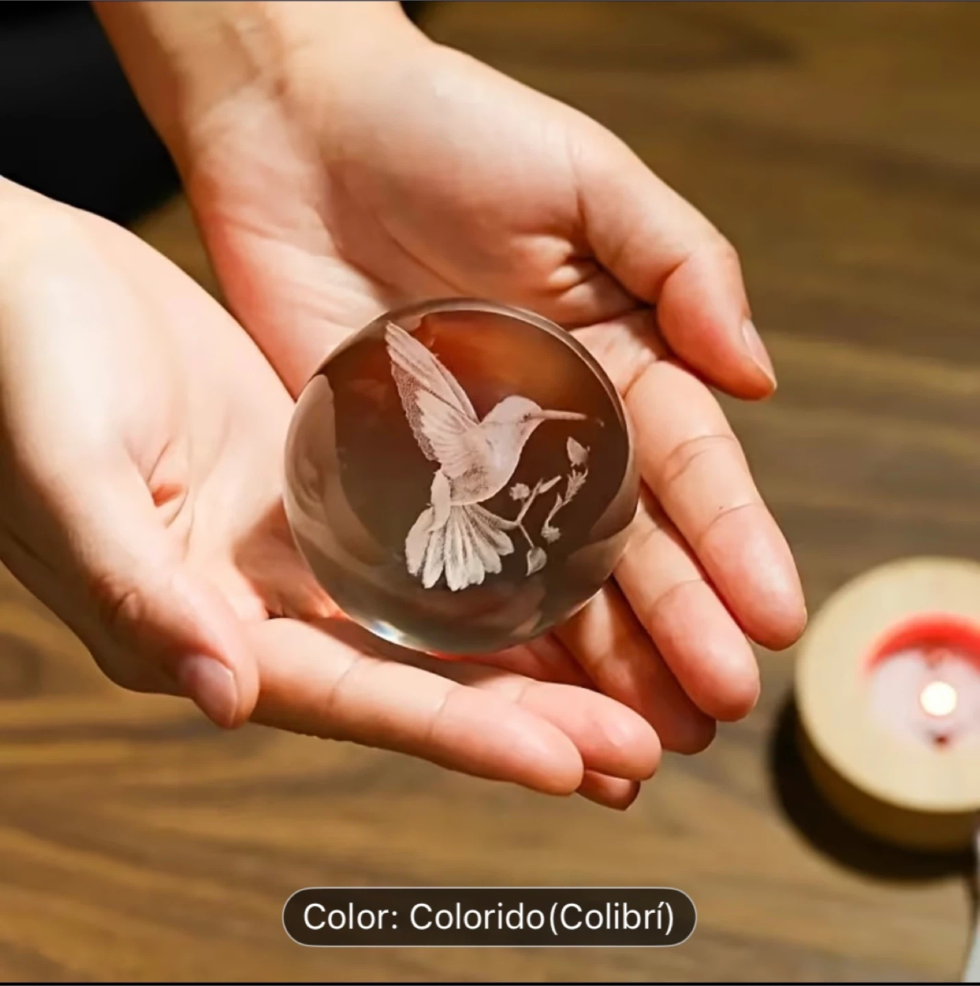 Hummingbird Crystal Ball Night Light - photo 2