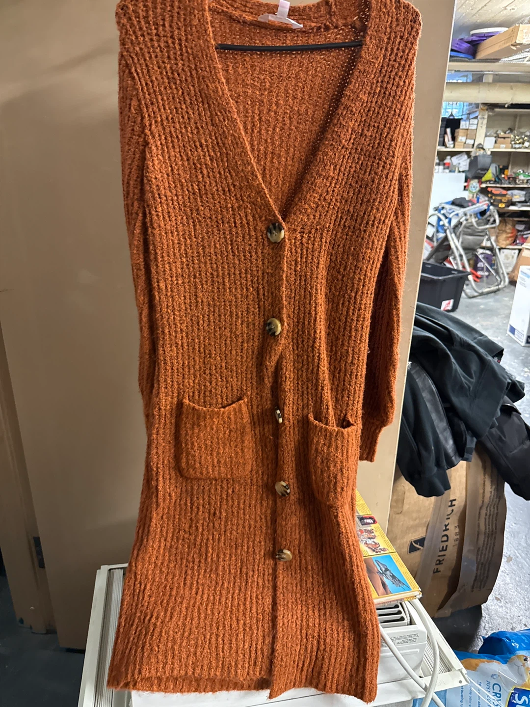 No Boundaries XS/XCH Brown Cardigan