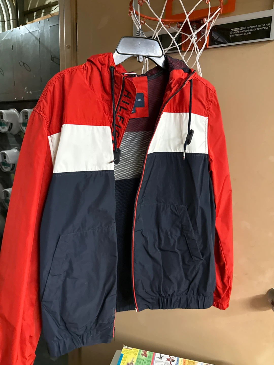 Tommy Hilfiger Color Block Windbreaker - L