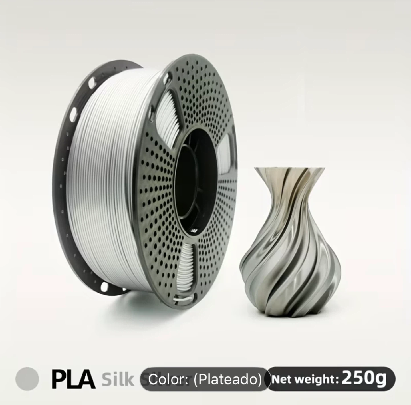 PLA Silk 3D Printer Filament, 250g - photo 2