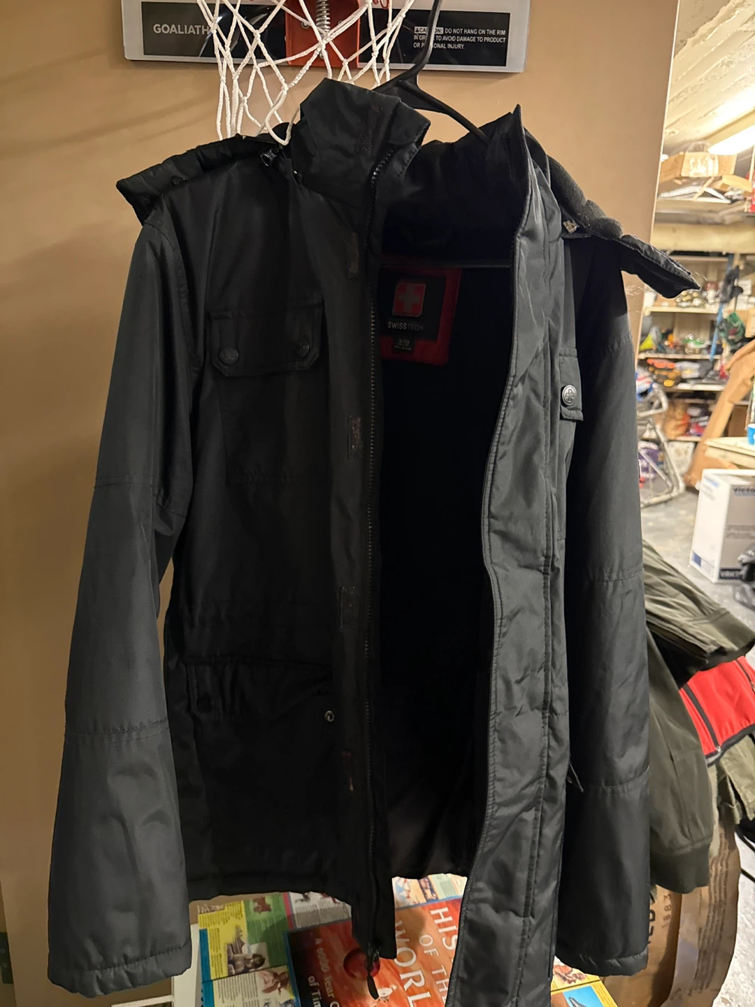 Swisstech Black Winter Jacket Size S