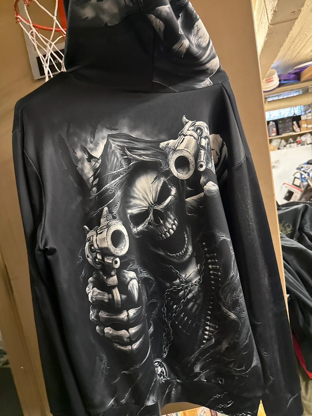 Grim Reaper Graphic Print Hoodie - photo 2