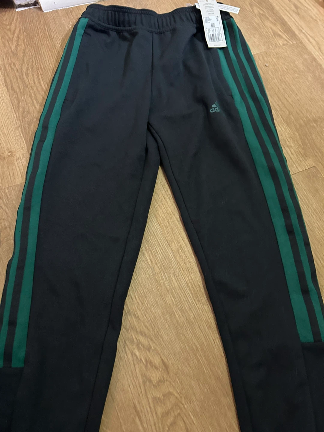 New Adidas Tiro Black/Green Pants Size M - photo 3