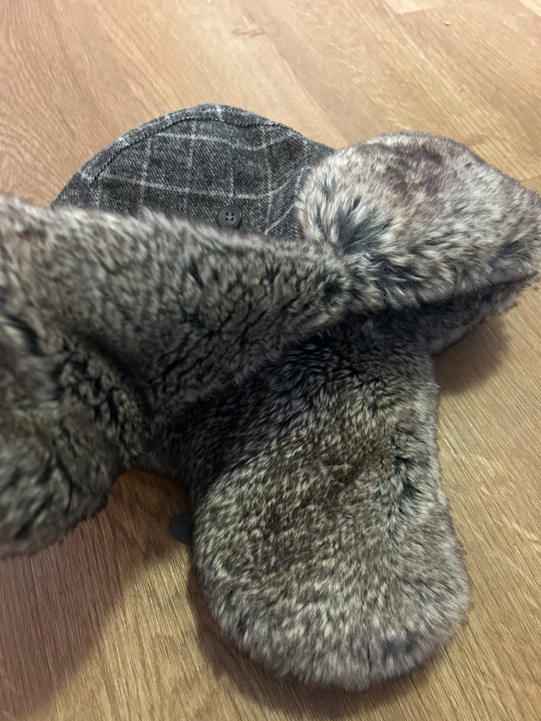 Trapper Hat - Grey Plaid - photo 2