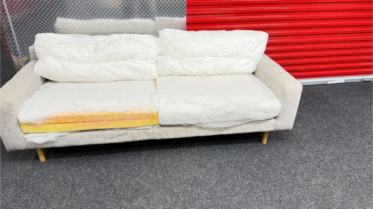 Beige Sofa Couch - photo 2