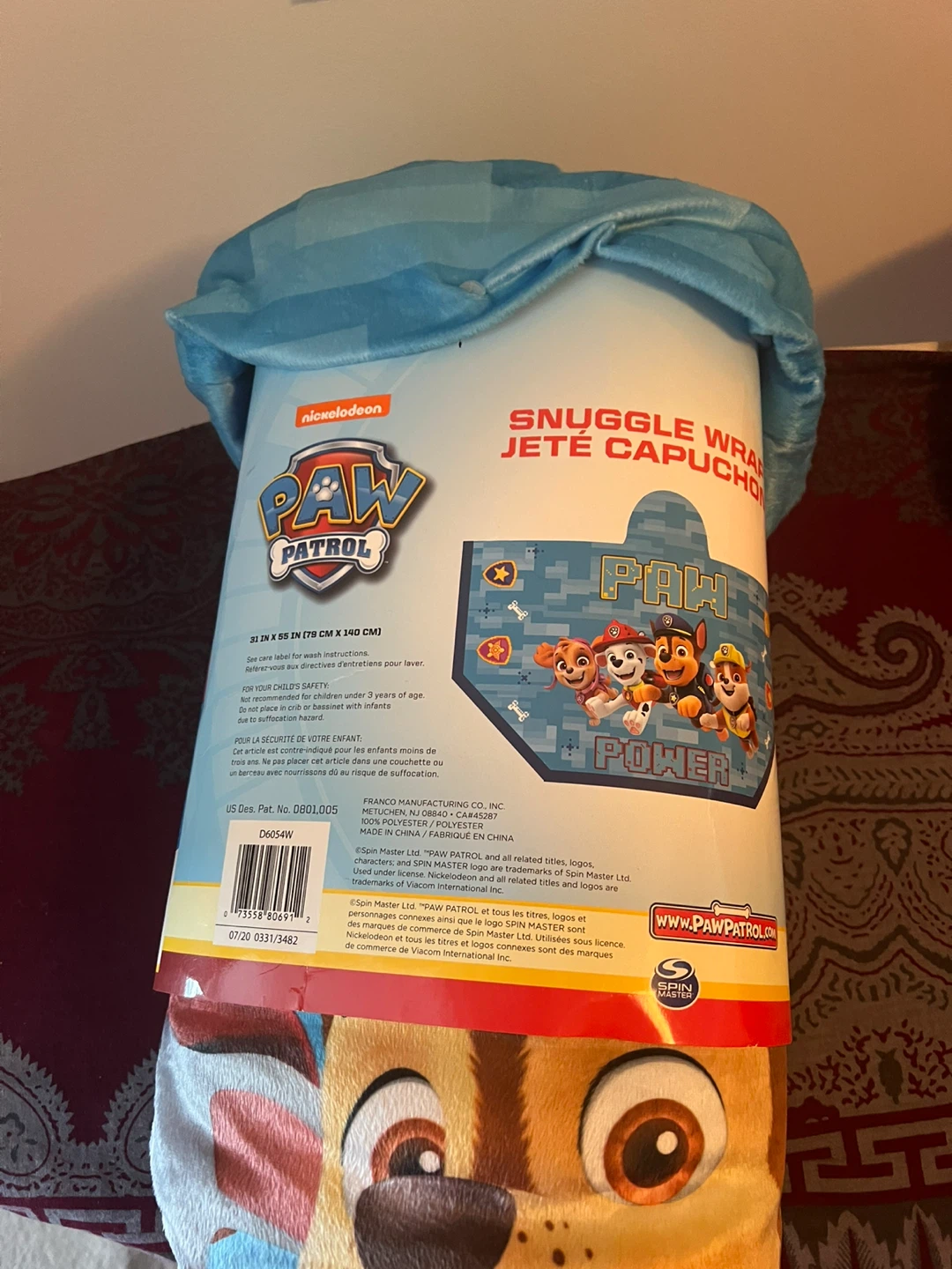 Paw Patrol Snuggle Wrap with Hood - New - photo 2