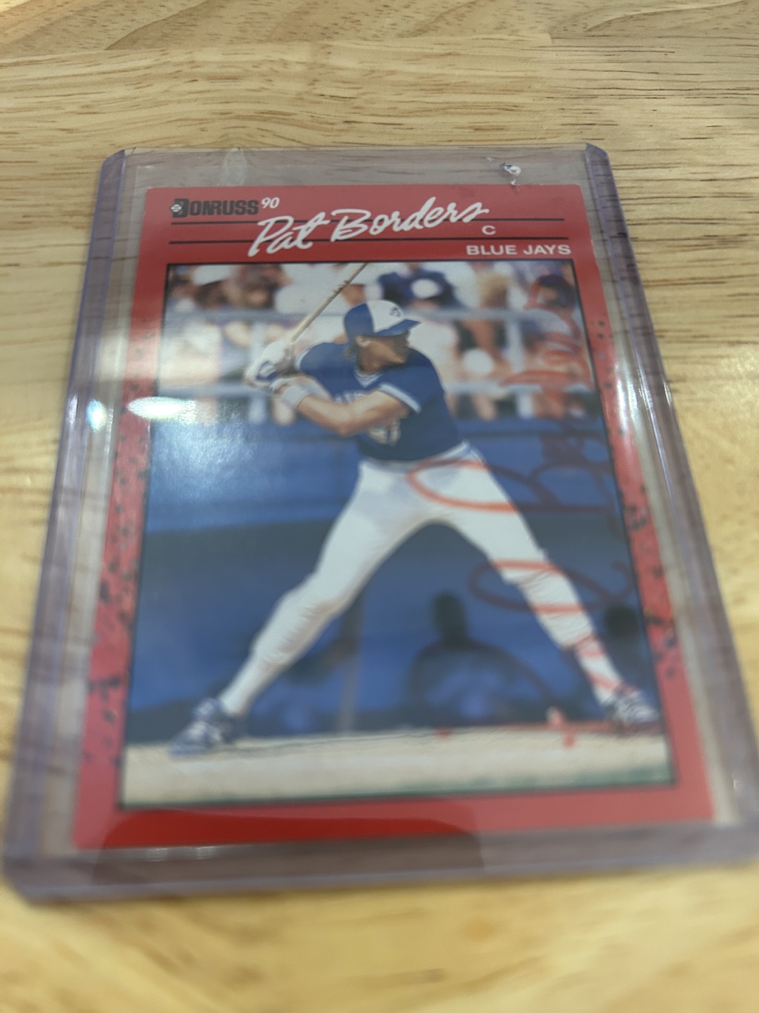 Pat Borders autographed 1990 Donruss Baseball Card
