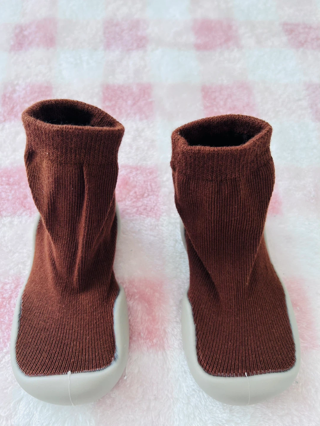 Baby Sock Shoes - Brown & Black