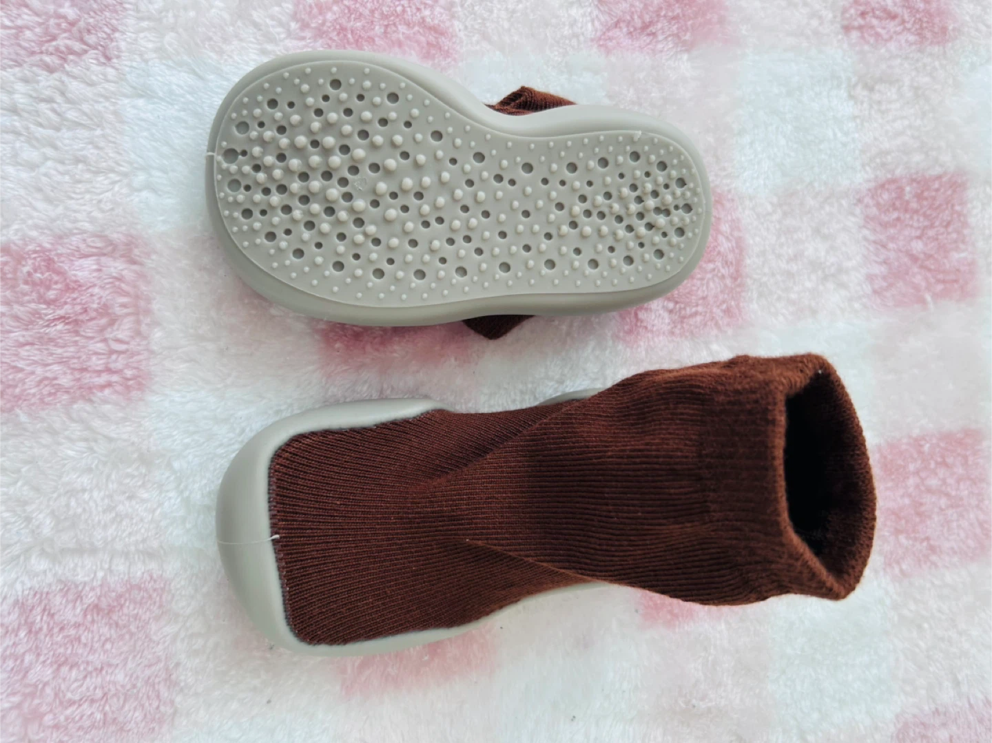 Baby Sock Shoes - Brown & Black - photo 2