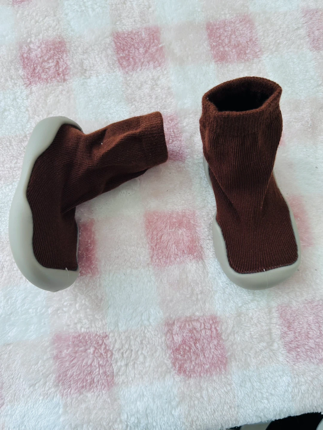Baby Sock Shoes - Brown & Black - photo 3