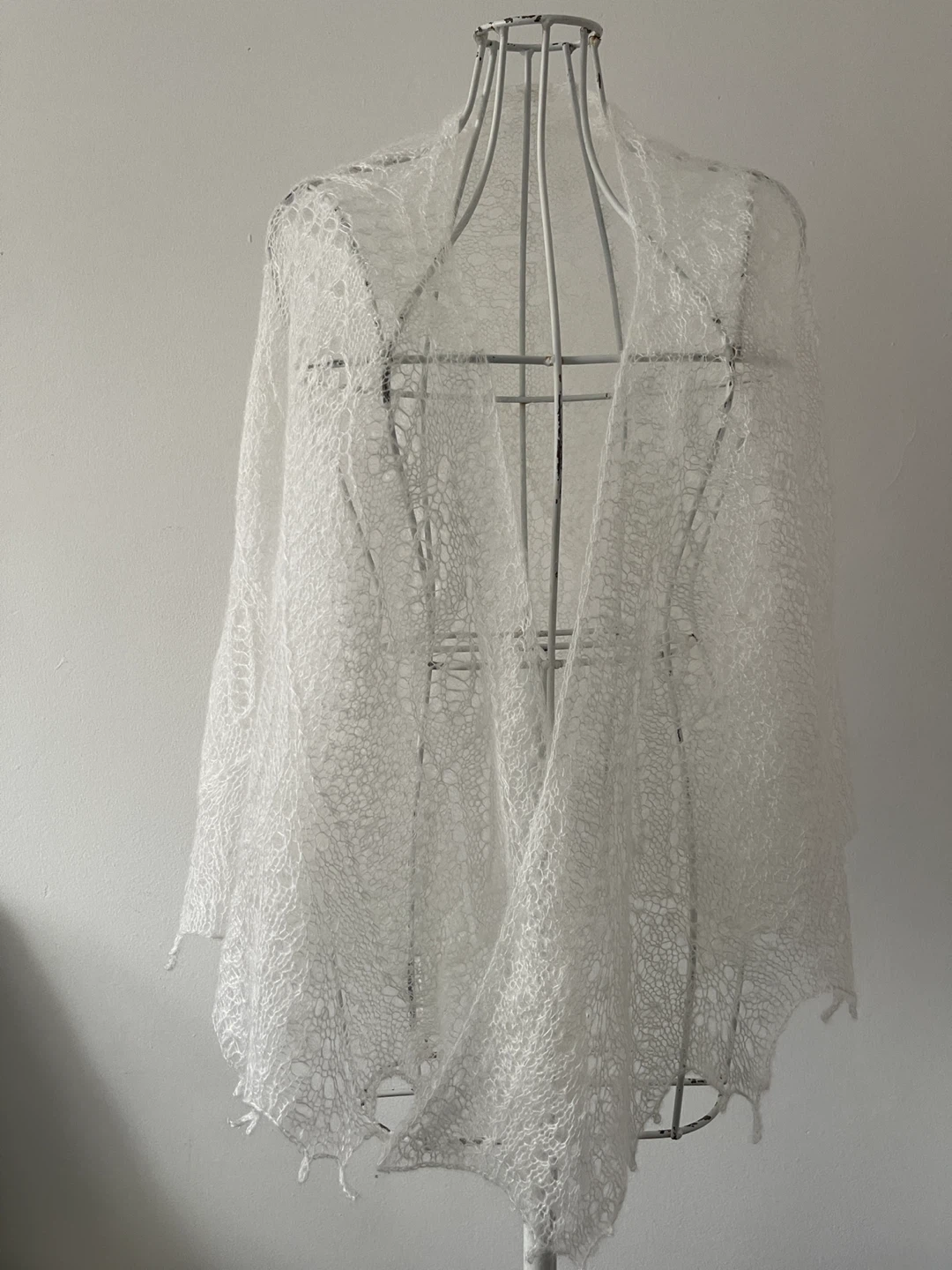 White Lace Hand Made Shawl