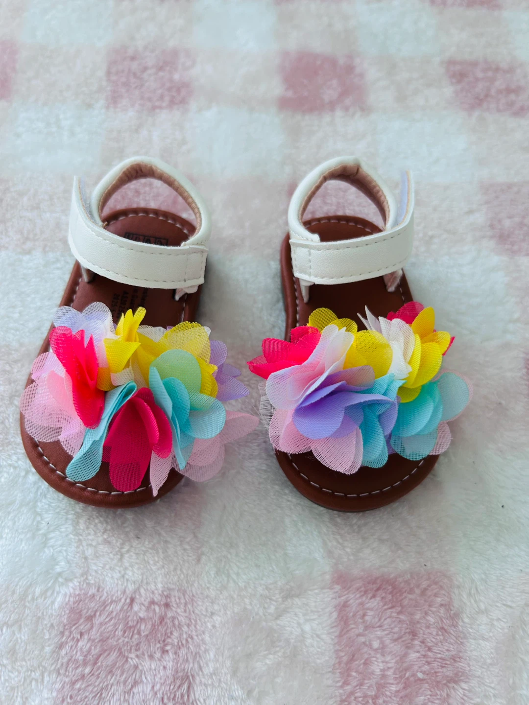 Baby Sandals, Gold & Floral, Size 17