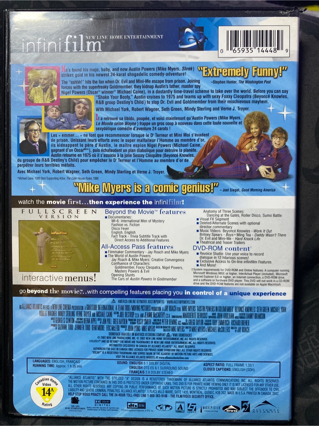 Austin Powers: Goldmember DVD - photo 2