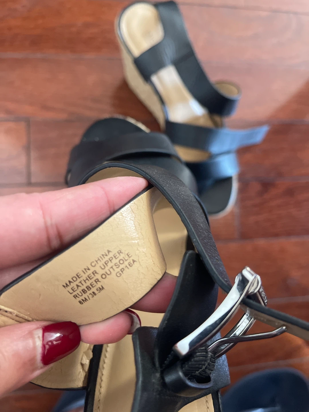 Michael Kors Black Wedge Sandals Size 6M - photo 3