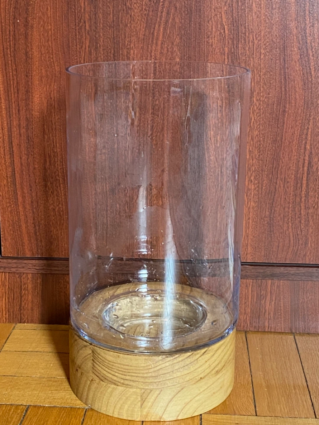 Big Glass Hurricane Candle Holder