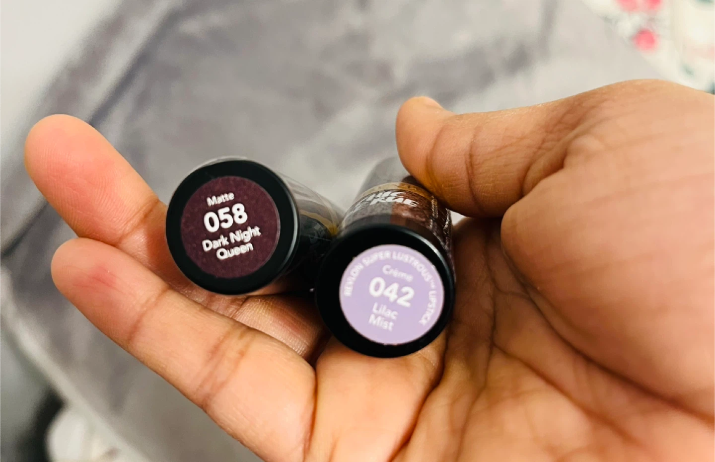 Revlon Lipstick - Dark Night Queen & Lilac Mist