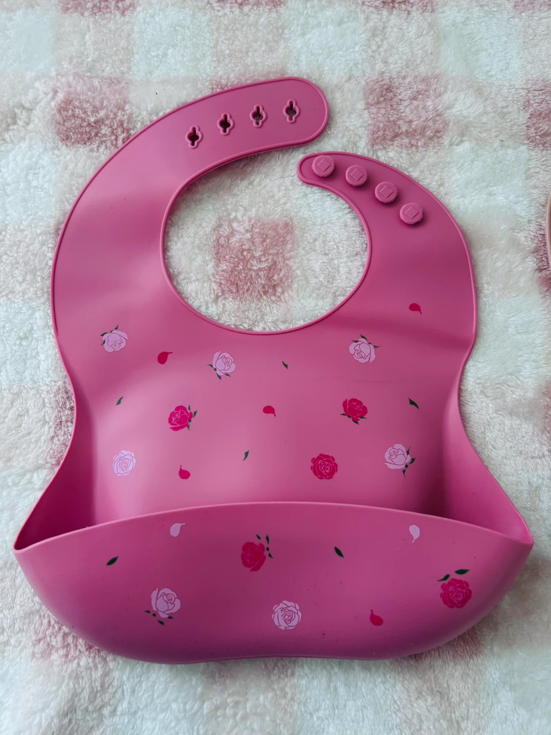 Baberos de silicona- Rosado y beis - photo 2