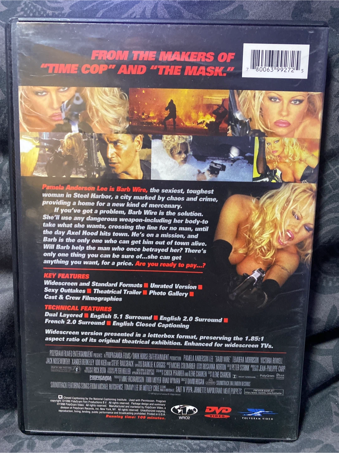 Selling Barb Wire Unrated Version DVD - photo 2
