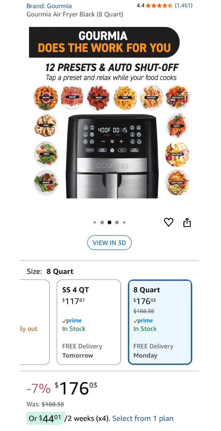 Gourmia 8-Quart Digital Air Fryer - New in Box! - photo 3