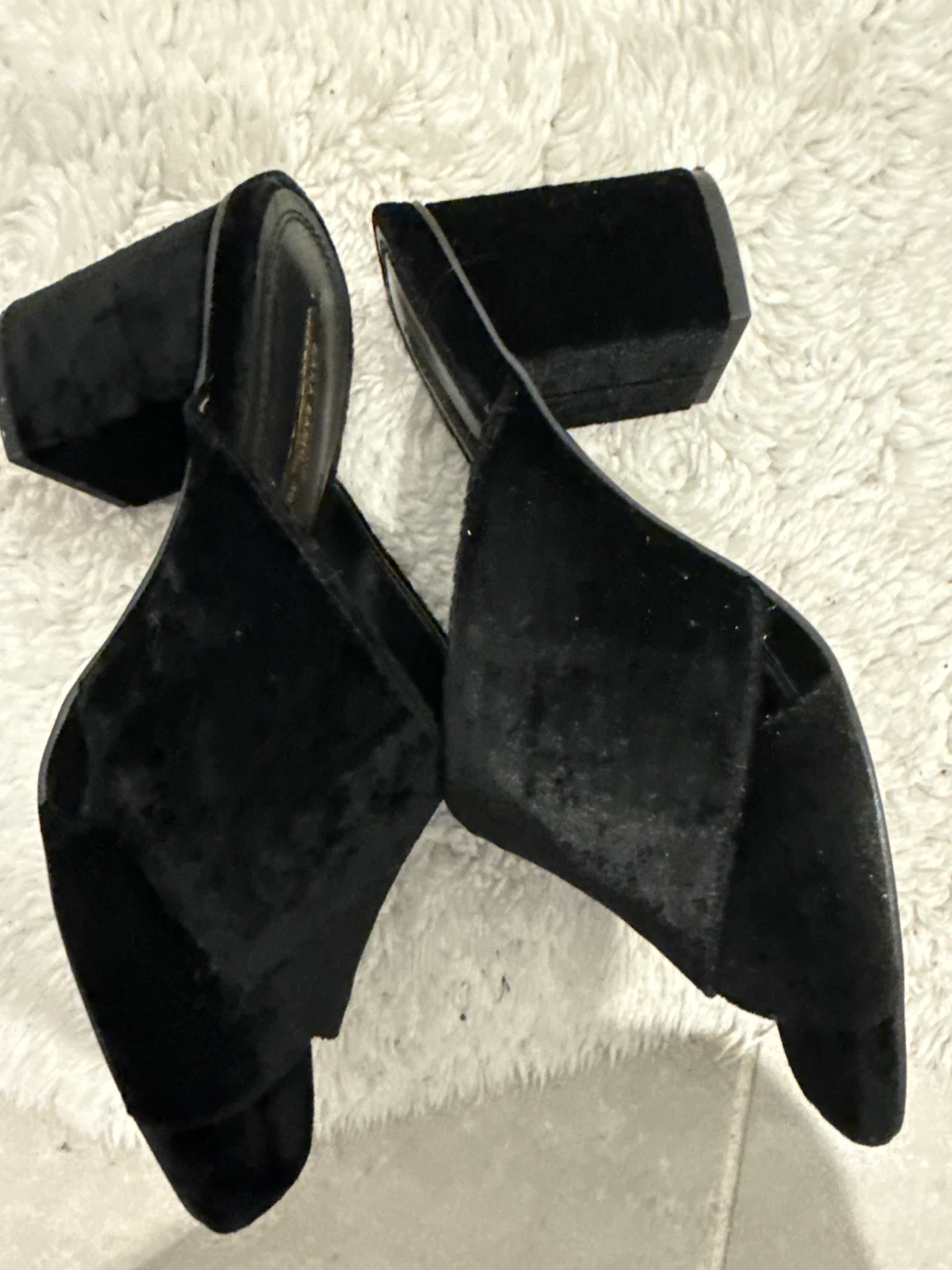 Zara Basic Black Velvet Heels - Size 36 - photo 3