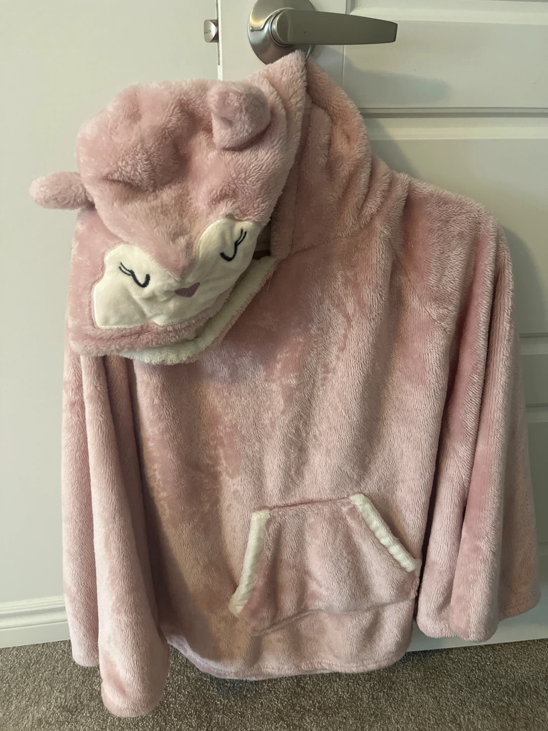 Cozy Critter Pink Hooded Blanket