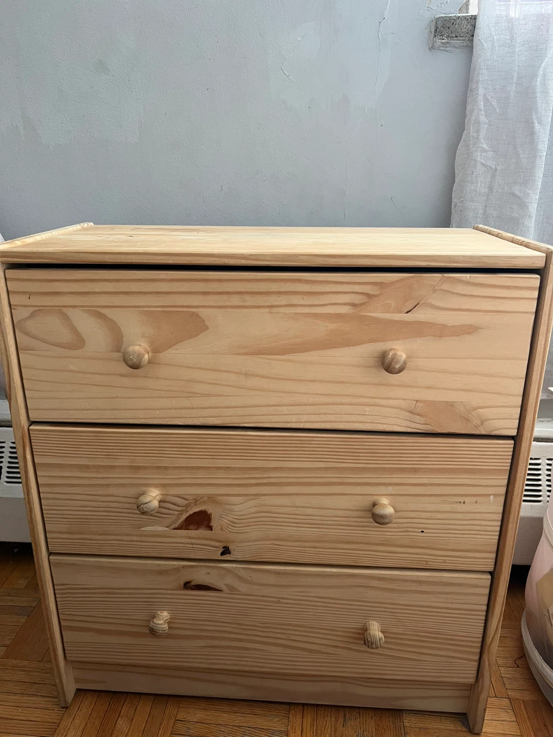 Wooden 3-Drawer Dresser