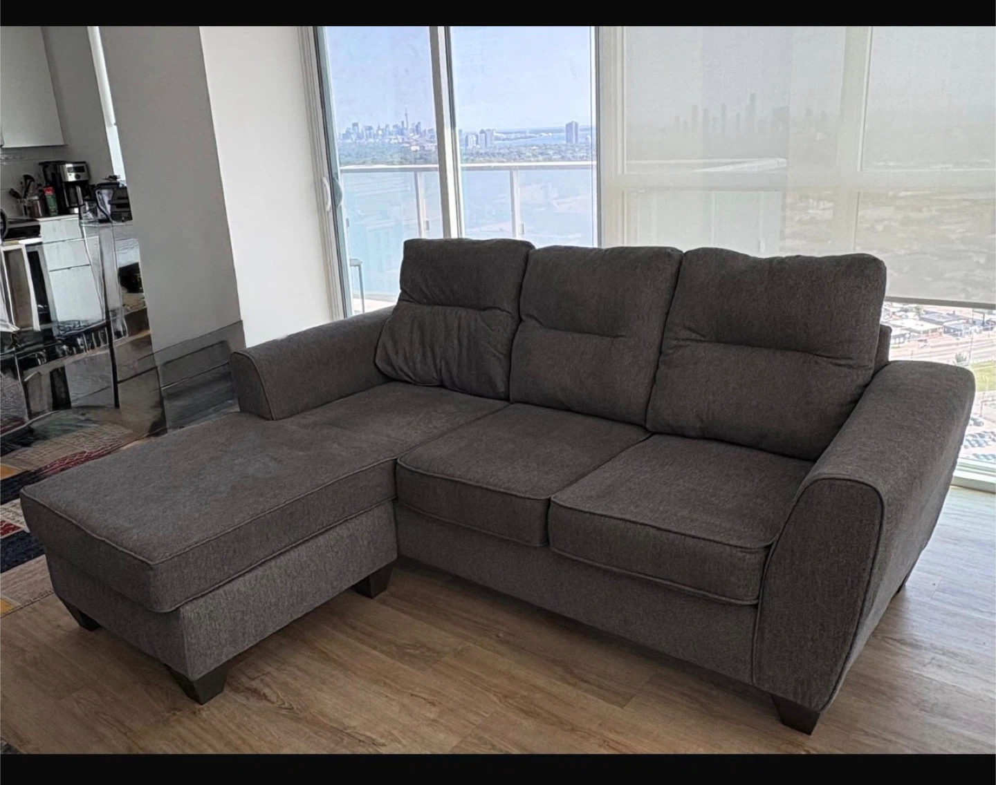 The Brick Chloe Sofa with Ottoman - Grey - photo 2