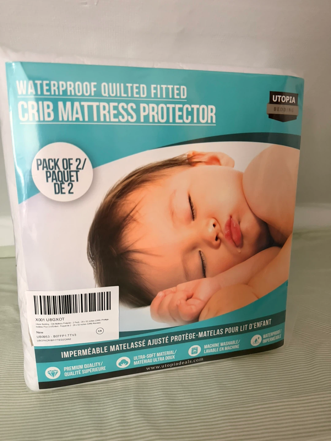 New Utopia Bedding Crib Mattress Protector (2-Pack)