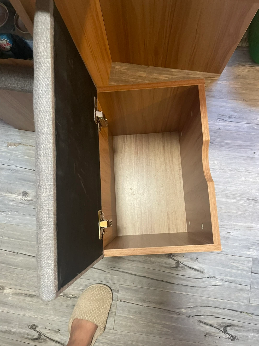 Wood Dining Table with Storage Benches - photo 3